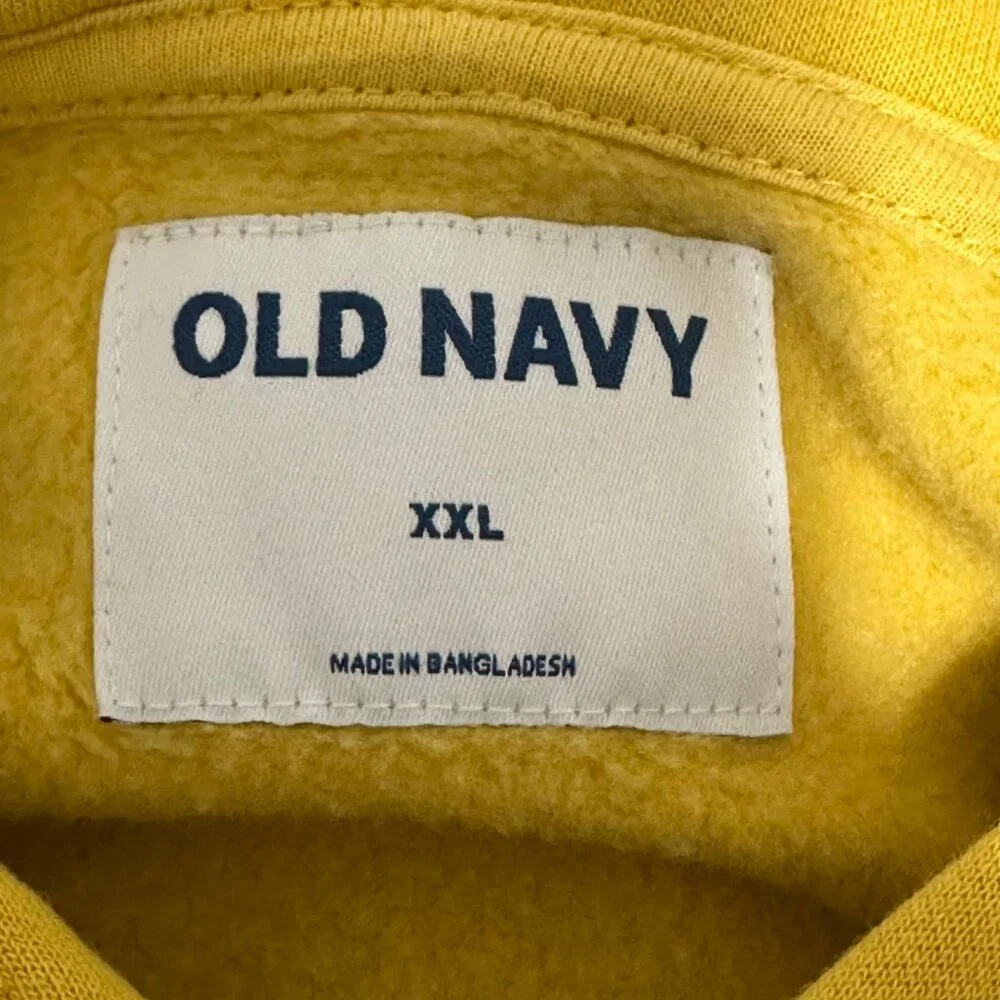 Old Navy XXL Carol Corn Yellow Hoodie Sweatshirt Dopamine Dressing Preppy - Picture 4 of 8